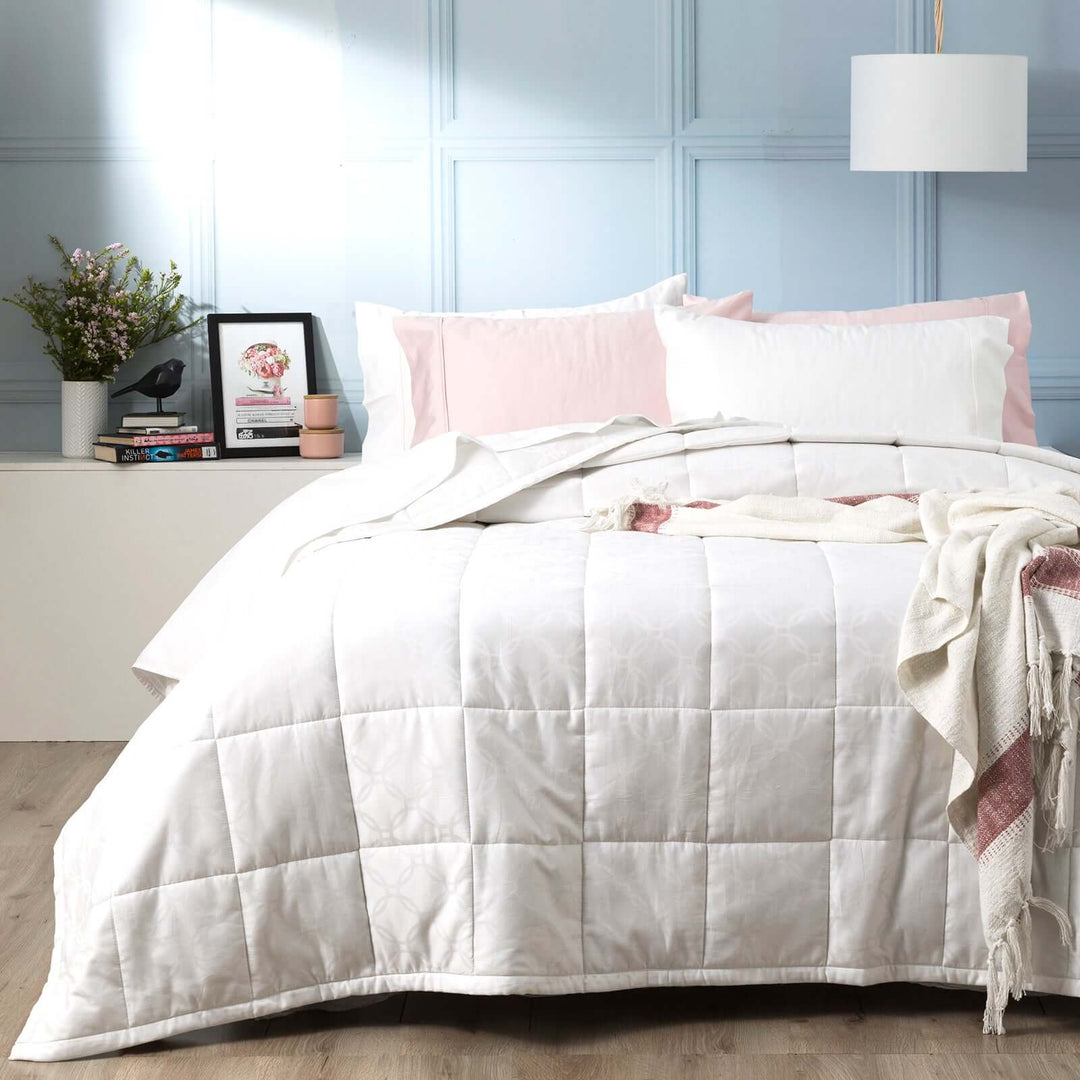 DSZ Product, feed-cond-new, feed-sl-DSZ Freight Payable, newJosephine 500 Tc Cotton Jacquard White Comforter Set By Ddecor Home Queen - Premium Home & Garden > Bedding > Quilts & Duvets from Ddecor Home ! Shop Online Buy Now at S & D's Value Store Family Business Best Customer ServiceDSZ Product, feed-cond-new, feed-sl-DSZ Freight Payable, new