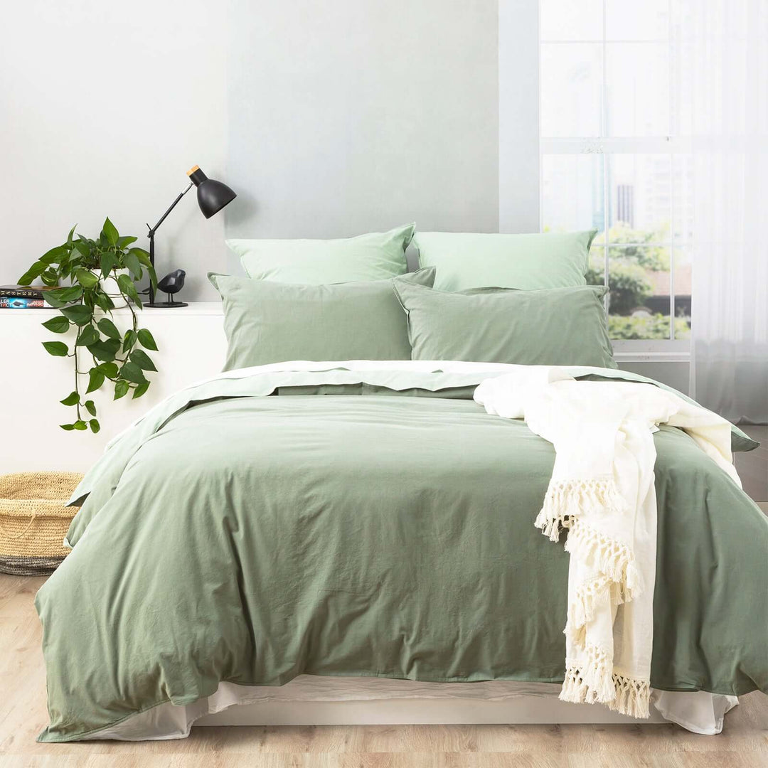 DSZ Product, feed-cond-new, feed-sl-DSZ Freight Payable, newEssentials Vintage Stone Washed Reversible Juniper Quilt Cover Set By Renee Taylor King - Premium Home & Garden > Bedding > Quilts & Duvets from Renee Taylor ! Shop Online Buy Now at S & D's Value Store Family Business Best Customer ServiceDSZ Product, feed-cond-new, feed-sl-DSZ Freight Payable, new