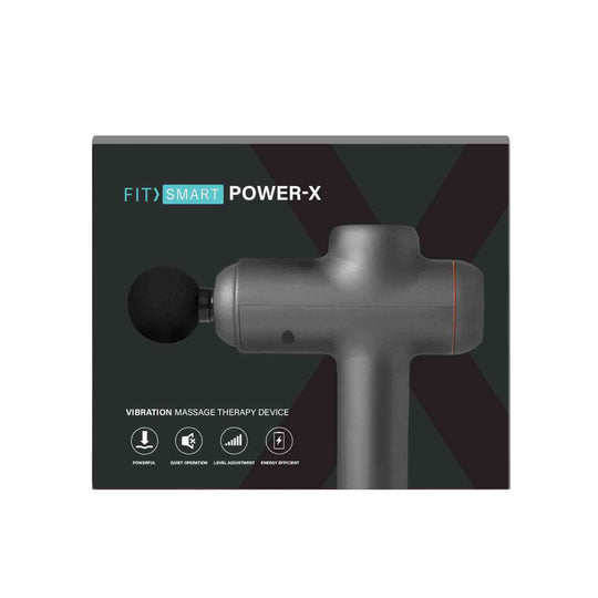 FitSmart POWER-X Vibration Therapy Device Massage Gun in grey, offering affordable and quality pain relief for DIY recovery.