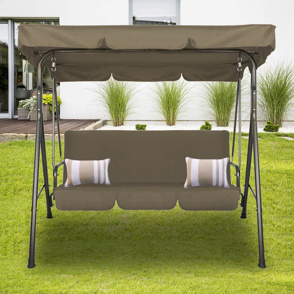 Milano Outdoor Swing Bench Chair with Canopy, 3 Seater, Luxurious Comfort for Garden Relaxation, Affordable Quality Furniture