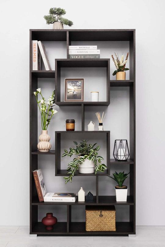 Malaga Display Shelf in Nordic Ash, an affordable and stylish DIY furniture piece ideal for home decor.