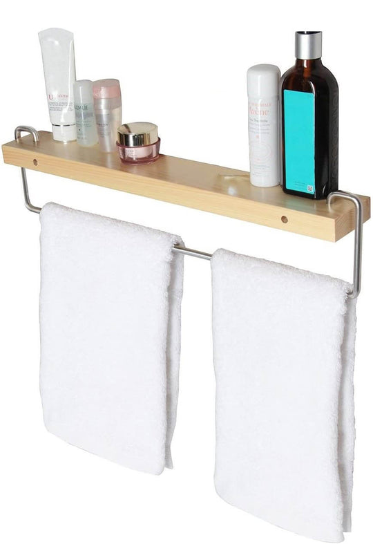 _label_, DSZ Product, feed-cond-new, feed-sl-free shipping, free-shipping, newWall Mount Solid Wood Shelf With Towel Rack Bar Holder Bathroom Organizer Hanger - Premium Home & Garden > Bathroom Accessories > Towel Racks & Holders from DSZ ! Shop Online Buy Now at S & D's Value Store Family Business Best Customer Service_label_, DSZ Product, feed-cond-new, feed-sl-free shipping, free-shipping, new