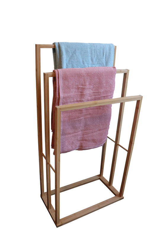 _label_, DSZ Product, feed-cond-new, feed-sl-free shipping, free-shipping, newBamboo Towel Bar Holder Rack 3 - Tier Freestanding For Bathroom And Bedroom - Premium Home & Garden > Bathroom Accessories > Towel Racks & Holders from DSZ ! Shop Online Buy Now at S & D's Value Store Family Business Best Customer Service_label_, DSZ Product, feed-cond-new, feed-sl-free shipping, free-shipping, new