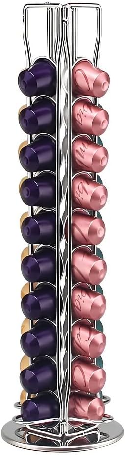 Stylish coffee pods holder storage with capacity for 40 Nespresso pods in modern design, perfect for affordable organization.