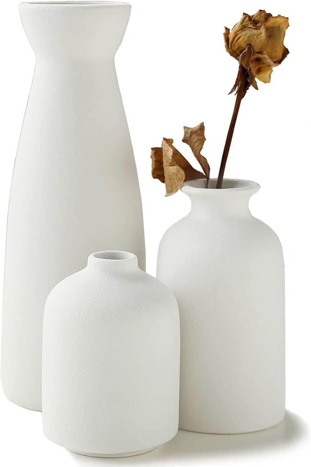 _label_, DSZ Product, feed-cond-new, feed-sl-free shipping, free-shippingCeramic Set Of 3 Modern White Vases For Home D�Cor - Premium Home & Garden > Decor > Vases & Table Decor from Vikus ! Shop Online Buy Now at S & D's Value Store Family Business Best Customer Service_label_, DSZ Product, feed-cond-new, feed-sl-free shipping, free-shipping