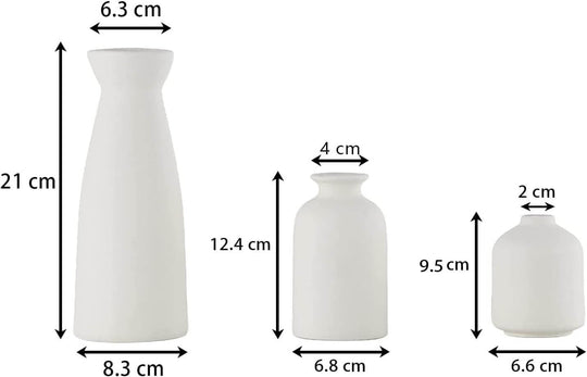 _label_, DSZ Product, feed-cond-new, feed-sl-free shipping, free-shippingCeramic Set Of 3 Modern White Vases For Home D�Cor - Premium Home & Garden > Decor > Vases & Table Decor from Vikus ! Shop Online Buy Now at S & D's Value Store Family Business Best Customer Service_label_, DSZ Product, feed-cond-new, feed-sl-free shipping, free-shipping