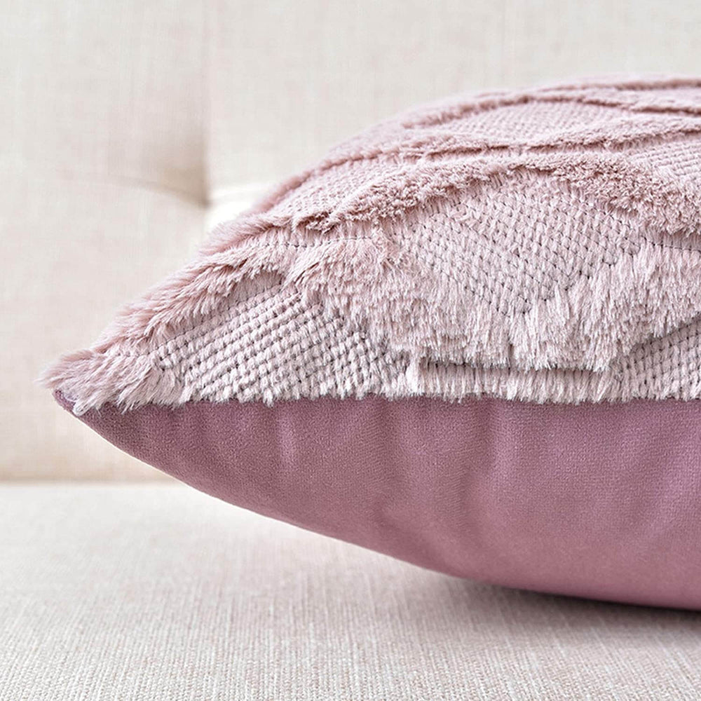 _label_, DSZ Product, feed-cond-new, feed-sl-free shipping, free-shipping, new2 Pack Decorative Boho Throw Pillow Covers 45 X 45 Cm (Pink) - Premium Home & Garden > Bedding > Pillows from DSZ ! Shop Online Buy Now at S & D's Value Store Family Business Best Customer Service_label_, DSZ Product, feed-cond-new, feed-sl-free shipping, free-shipping, new