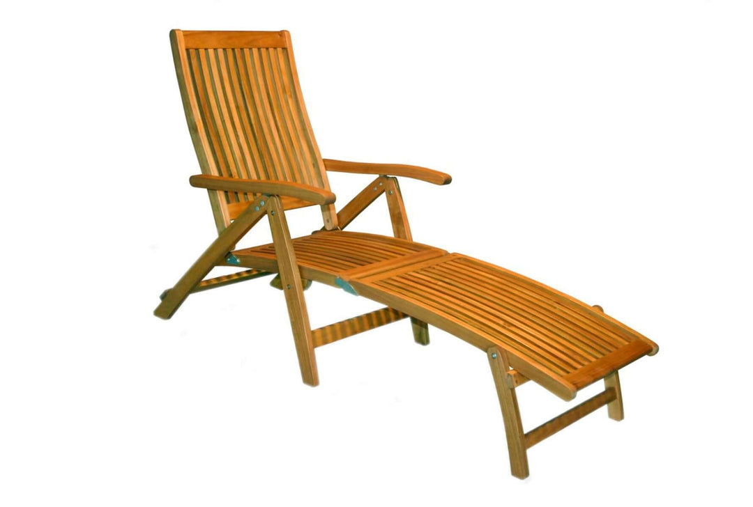 Espanyol Sun Chair made of Acacia timber, 149 x 59 x 92 cm, affordable luxury for DIY outdoor relaxation.