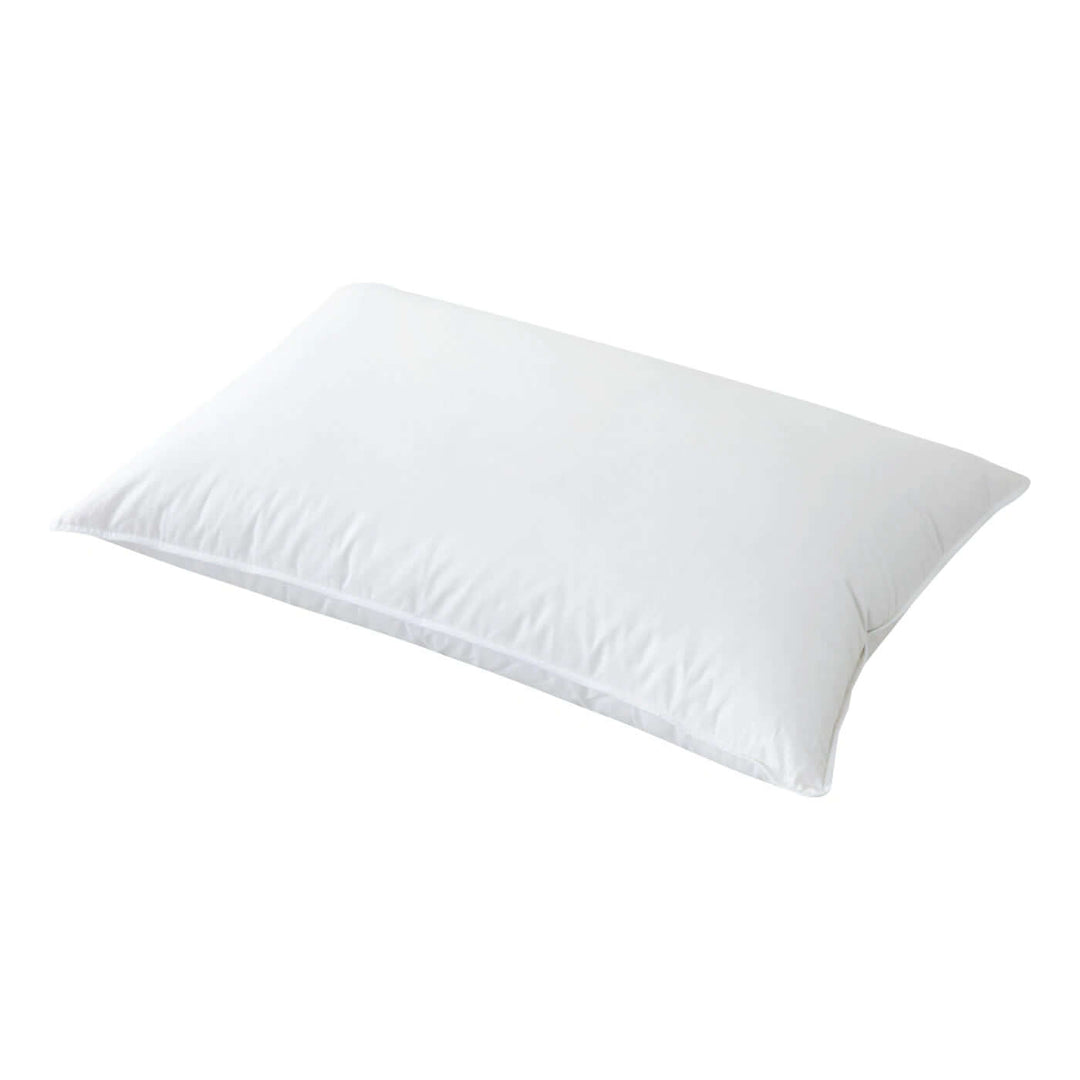 Dreamaker Luxury 50/50 Duck Down & Feather Pillow, affordable quality sleep solution in natural cotton fabric for comfort.