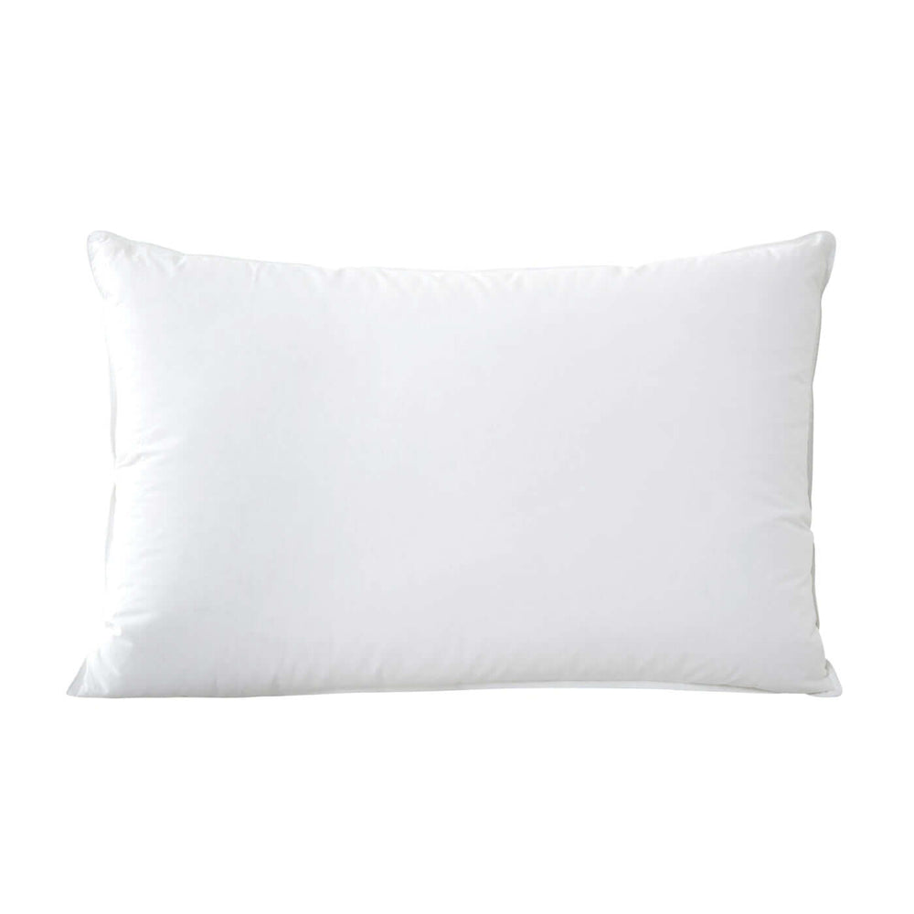 Dreamaker Luxury duck down and feather pillow, 48cm x 73cm, offering affordable quality for a comfortable sleep.