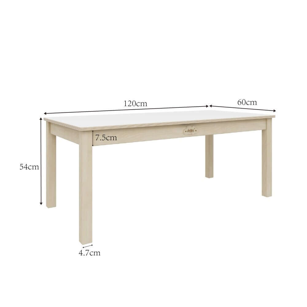 DSZ Product, feed-cond-new, feed-sl-DSZ Freight PayableJooyes Kids Birch and White Rectangular Table - H58cm - Premium Furniture > Dining > Dining Tables from Jooyes ! Shop Online Buy Now at S & D's Value Store Family Business Best Customer ServiceDSZ Product, feed-cond-new, feed-sl-DSZ Freight Payable