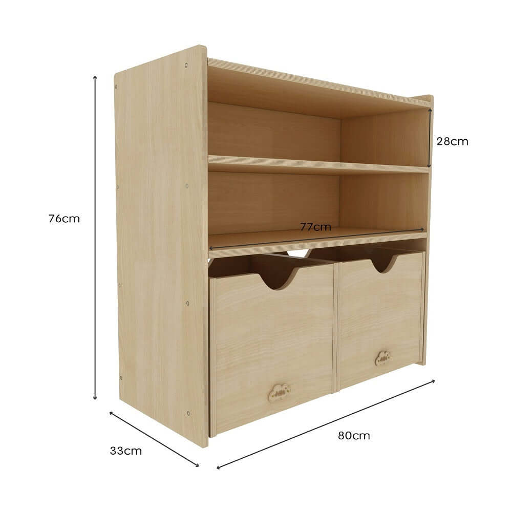 DSZ Product, feed-cond-new, feed-sl-DSZ Freight Payable, newJooyes Kids 2 Shelf Storage Cabinet With Pull Out Drawers - H76Cm - Premium Home & Garden > Storage > Clothing & Wardrobe Storage from Jooyes ! Shop Online Buy Now at S & D's Value Store Family Business Best Customer ServiceDSZ Product, feed-cond-new, feed-sl-DSZ Freight Payable, new