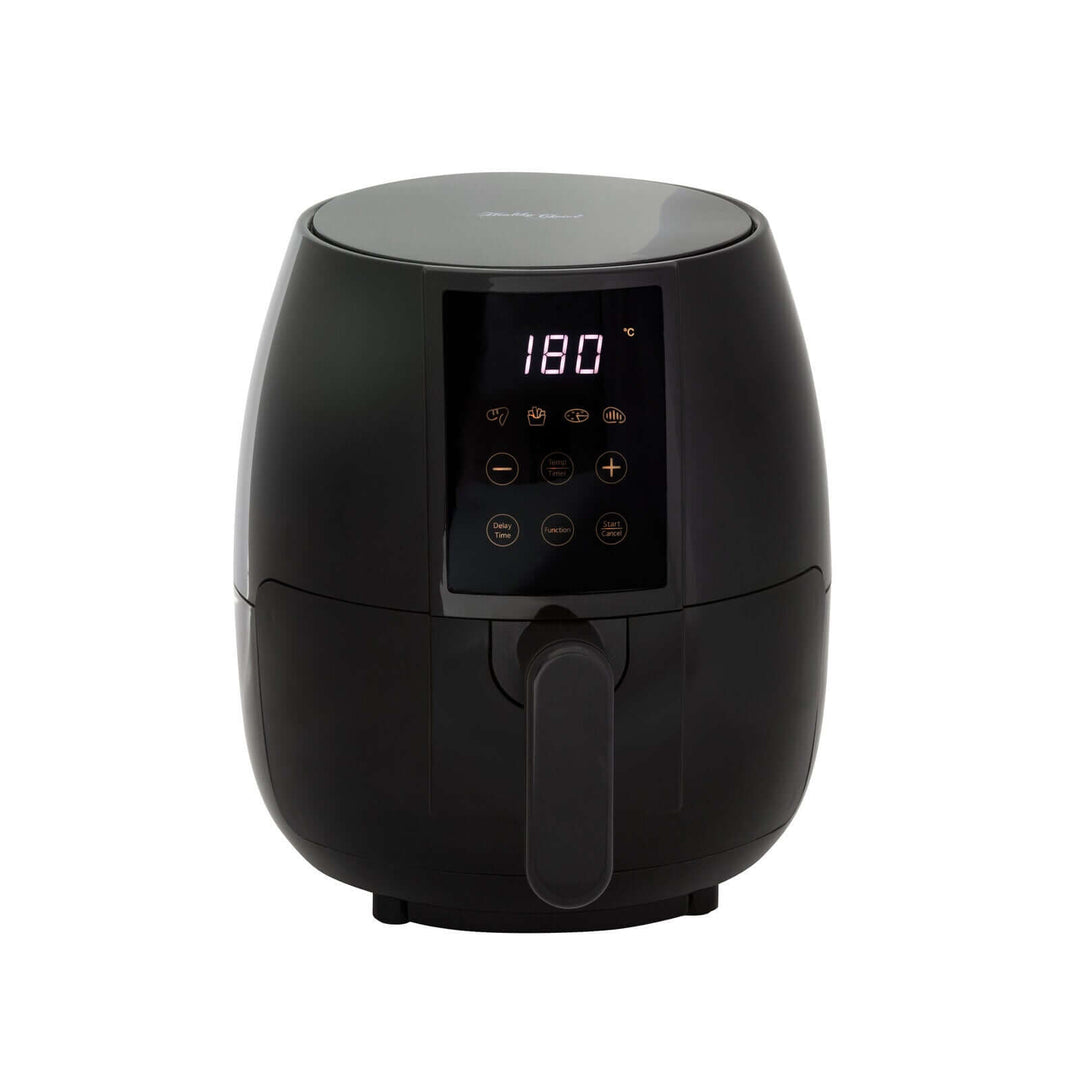 Healthy Choice 3L Digital Air Fryer in black with gold trim, featuring a digital display and adjustable temperature settings, quality, affordable, value furniture