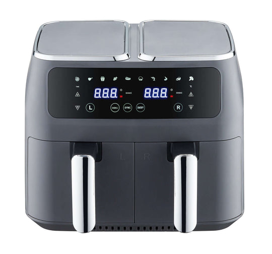 8L Dual Zone Digital Air Fryer with large digital display and touch controls for a versatile kitchen experience