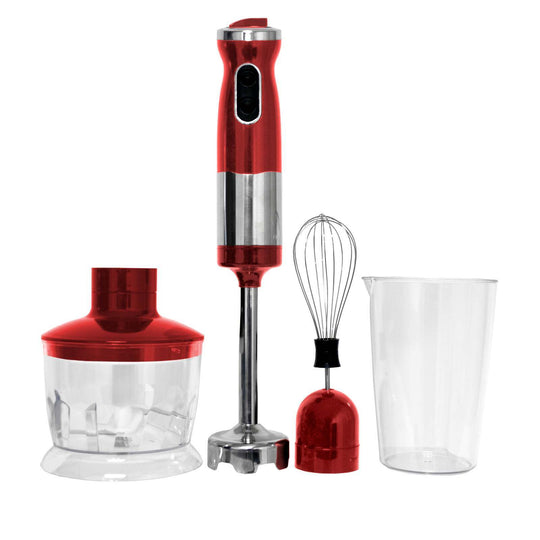 Red Electric Hand Blender and Mixer Set with 700ml Capacity - Value Furniture, Affordable, Quality Kitchen Appliance