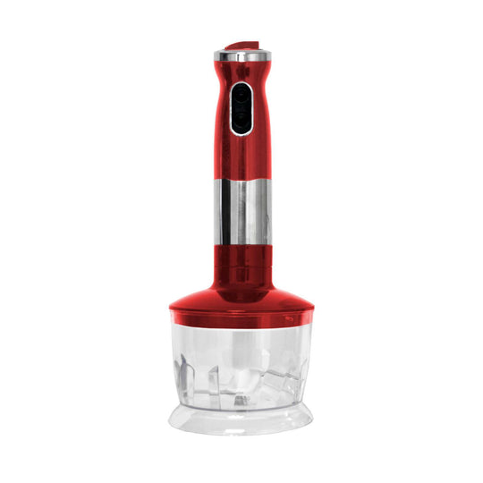 Red electric hand blender and mixer with 700ml capacity for soups and sauces - value furniture, affordable quality kitchen appliance