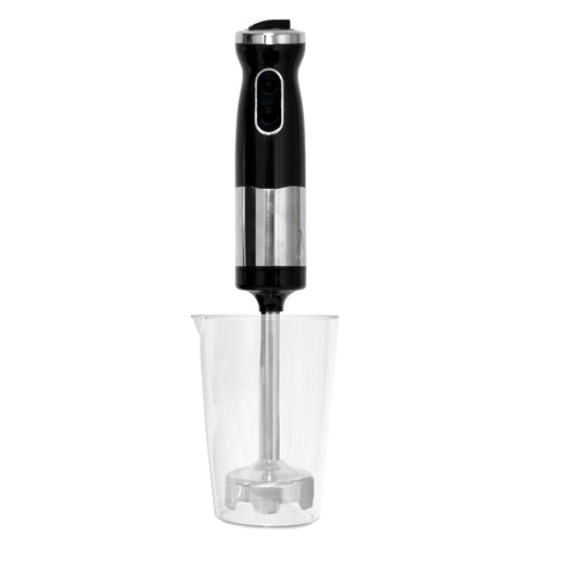 Black electric stick hand blender and mixer with 700ml capacity for easy soup and sauce preparation, value furniture, affordable and quality kitchen appliance