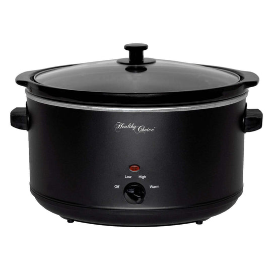 8L black ceramic slow cooker, energy-efficient, 300W, large capacity for nutritious meals, value furniture for quality and affordability