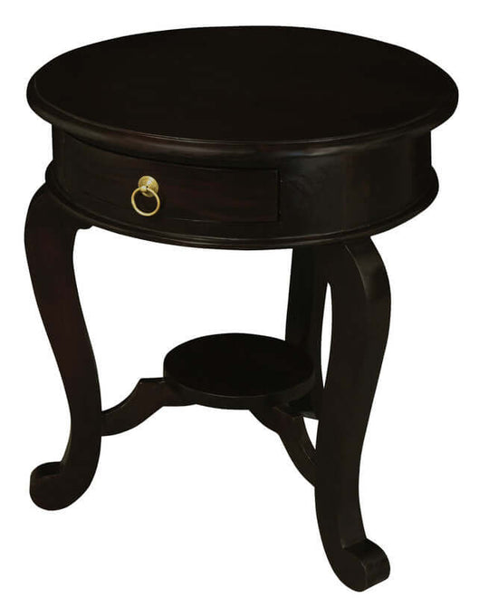 DSZ Product, feed-cond-new, feed-sl-DSZ Freight Payable, newRound Cabriole Leg 1 Drawer Lamp Table (Chocolate) - Premium Furniture > Outdoor > Outdoor Tables from Centrum Furniture ! Shop Online Buy Now at S & D's Value Store Family Business Best Customer ServiceDSZ Product, feed-cond-new, feed-sl-DSZ Freight Payable, new