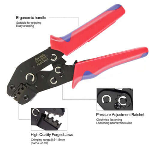 Affordable SN-48B crimping pliers with ergonomic handle for easy gripping and quality crimping.