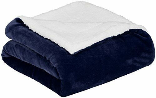 Blue double-sided flannel heated electric throw blanket, soft and warm, perfect for cozy evenings.