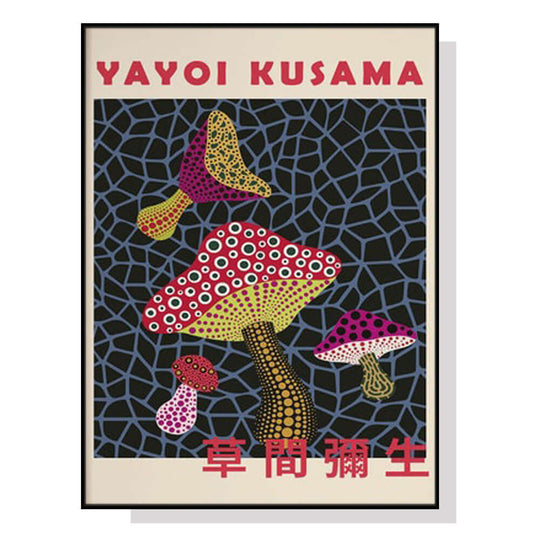 _label_, DSZ Product, feed-cond-new, feed-sl-free shipping, free-shipping, newWall Art Mushroom By Yayoi Kusama Black Frame Canvas 50Cm X 70Cm - Premium Home & Garden > Wall Art > Posters, Paintings & Prints from Artime ! Shop Online Buy Now at S & D's Value Store Family Business Best Customer Service_label_, DSZ Product, feed-cond-new, feed-sl-free shipping, free-shipping, new