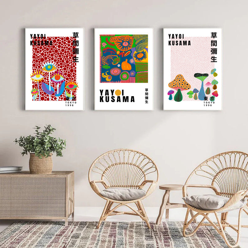 _label_, DSZ Product, feed-cond-new, feed-sl-free shipping, free-shipping, newWall Art 50Cm X 70Cm By Yayoi Kusama 3 Sets White Frame Canvas - Premium Home & Garden > Wall Art > Posters, Paintings & Prints from Artime ! Shop Online Buy Now at S & D's Value Store Family Business Best Customer Service_label_, DSZ Product, feed-cond-new, feed-sl-free shipping, free-shipping, new