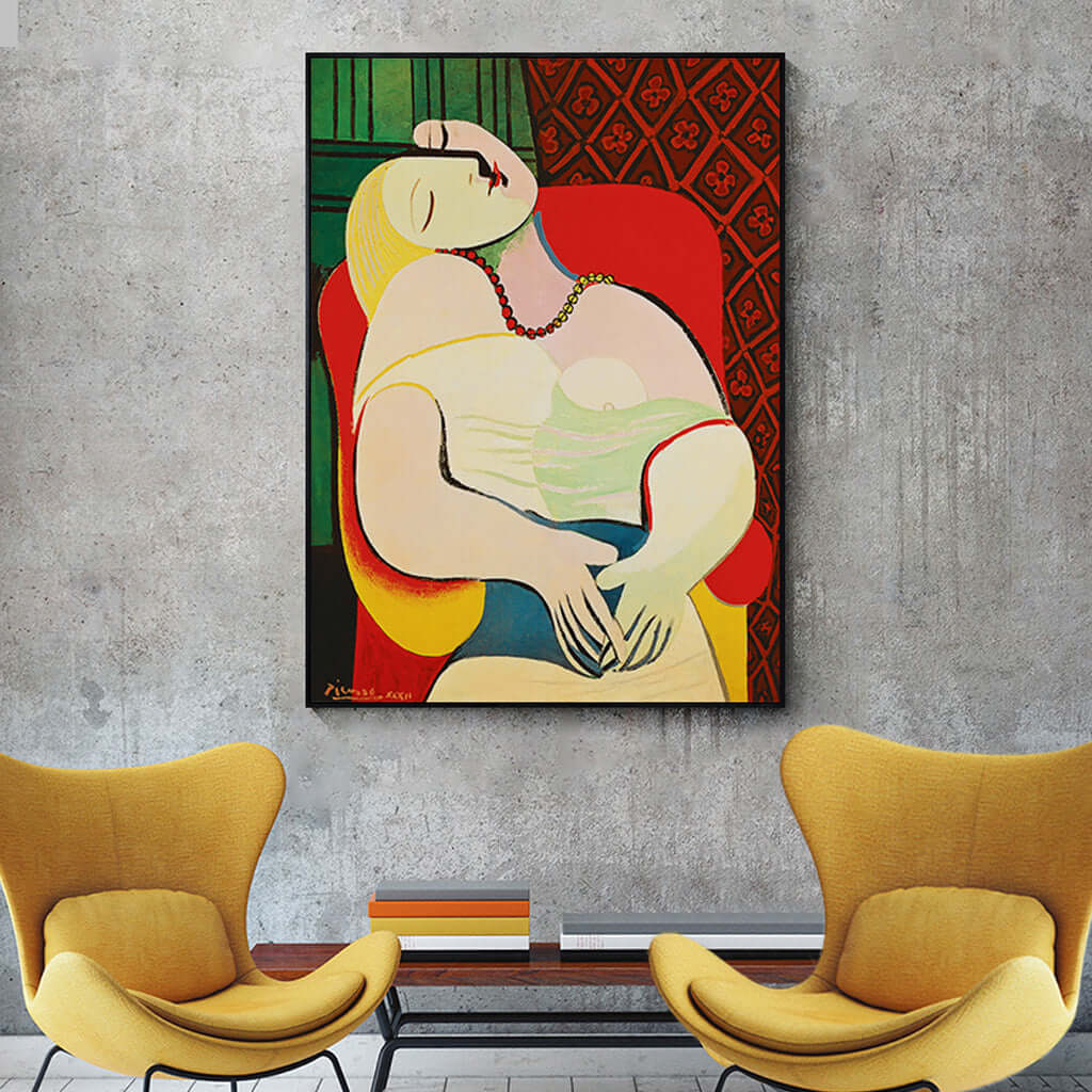 _label_, DSZ Product, feed-cond-new, feed-sl-free shipping, free-shipping, newWall Art 50Cm X 70Cm The Dream By Pablo Picasso Gold Frame Canvas - Premium Home & Garden > Wall Art > Posters, Paintings & Prints from Artime ! Shop Online Buy Now at S & D's Value Store Family Business Best Customer Service_label_, DSZ Product, feed-cond-new, feed-sl-free shipping, free-shipping, new