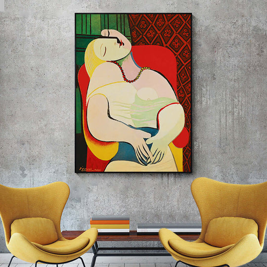 _label_, DSZ Product, feed-cond-new, feed-sl-free shipping, free-shipping, newWall Art 50Cm X 70Cm The Dream By Pablo Picasso Gold Frame Canvas - Premium Home & Garden > Wall Art > Posters, Paintings & Prints from Artime ! Shop Online Buy Now at S & D's Value Store Family Business Best Customer Service_label_, DSZ Product, feed-cond-new, feed-sl-free shipping, free-shipping, new