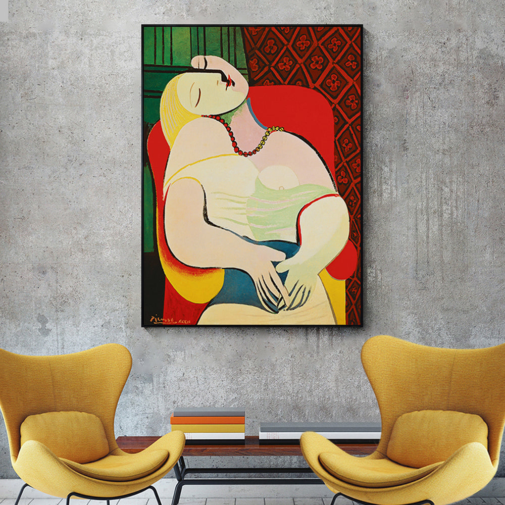 _label_, DSZ Product, feed-cond-new, feed-sl-free shipping, free-shipping, newWall Art 60Cm X 90Cm The Dream By Pablo Picasso Gold Frame Canvas - Premium Home & Garden > Wall Art > Posters, Paintings & Prints from Artime ! Shop Online Buy Now at S & D's Value Store Family Business Best Customer Service_label_, DSZ Product, feed-cond-new, feed-sl-free shipping, free-shipping, new