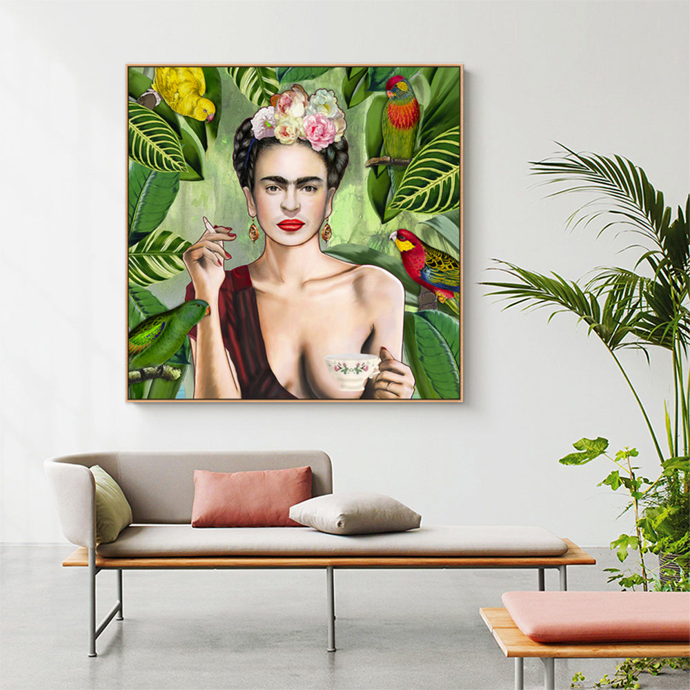 _label_, DSZ Product, feed-cond-new, feed-sl-free shipping, free-shipping, newWall Art 50Cm X 50Cm Self Portrait By Frida Kahlo Wood Frame Canvas - Premium Home & Garden > Wall Art > Posters, Paintings & Prints from Artime ! Shop Online Buy Now at S & D's Value Store Family Business Best Customer Service_label_, DSZ Product, feed-cond-new, feed-sl-free shipping, free-shipping, new