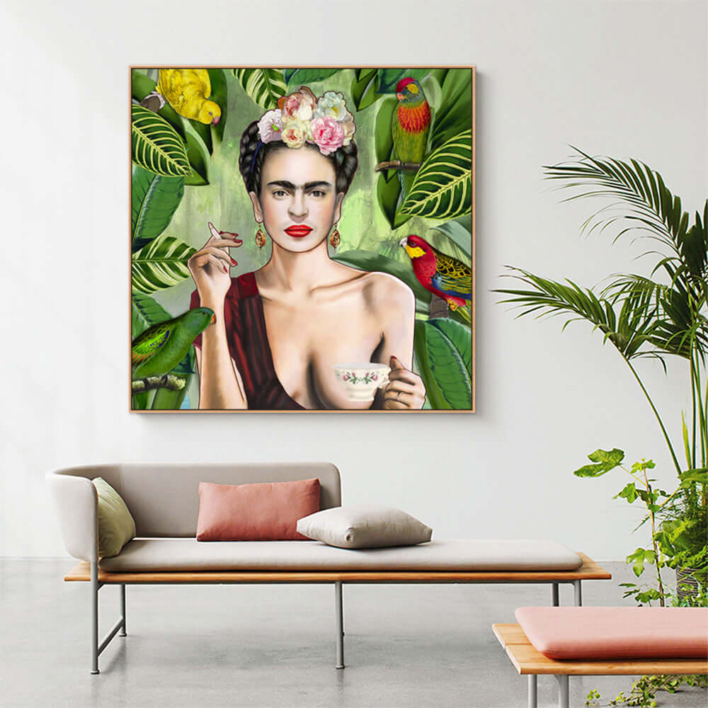 _label_, DSZ Product, feed-cond-new, feed-sl-free shipping, free-shipping, newWall Art 60Cm X 60Cm Self Portrait By Frida Kahlo Wood Frame Canvas - Premium Home & Garden > Wall Art > Posters, Paintings & Prints from Artime ! Shop Online Buy Now at S & D's Value Store Family Business Best Customer Service_label_, DSZ Product, feed-cond-new, feed-sl-free shipping, free-shipping, new