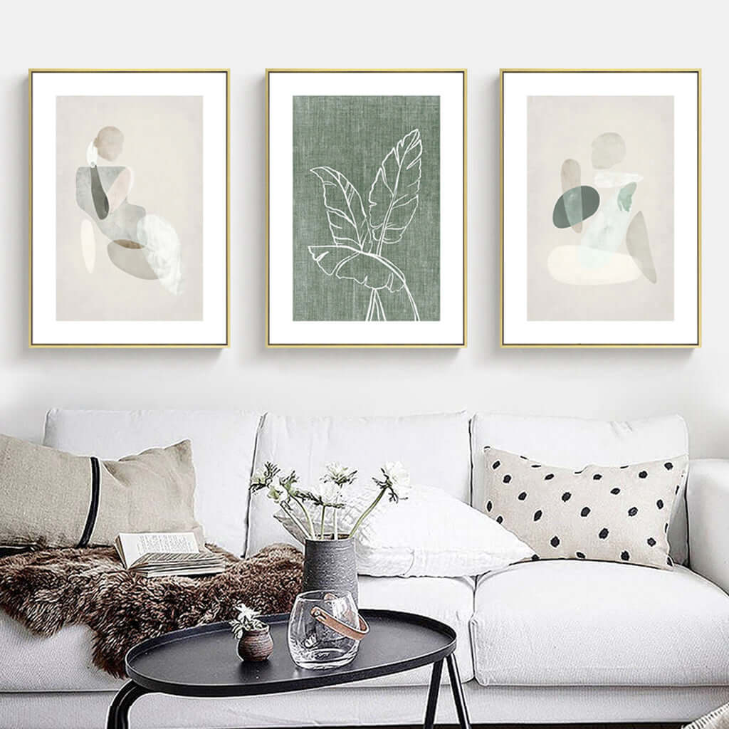 _label_, DSZ Product, feed-cond-new, feed-sl-free shipping, free-shipping, newWall Art 60Cm X 90Cm Abstract Body And Leaves 3 Sets Gold Frame Canvas - Premium Home & Garden > Wall Art > Posters, Paintings & Prints from Artime ! Shop Online Buy Now at S & D's Value Store Family Business Best Customer Service_label_, DSZ Product, feed-cond-new, feed-sl-free shipping, free-shipping, new