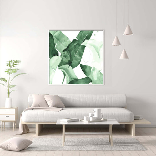 _label_, DSZ Product, feed-cond-new, feed-sl-free shipping, free-shipping, newWall Art 50Cm X 50Cm Tropical Leaves Square Size White Frame Canvas - Premium Home & Garden > Wall Art > Posters, Paintings & Prints from Artime ! Shop Online Buy Now at S & D's Value Store Family Business Best Customer Service_label_, DSZ Product, feed-cond-new, feed-sl-free shipping, free-shipping, new