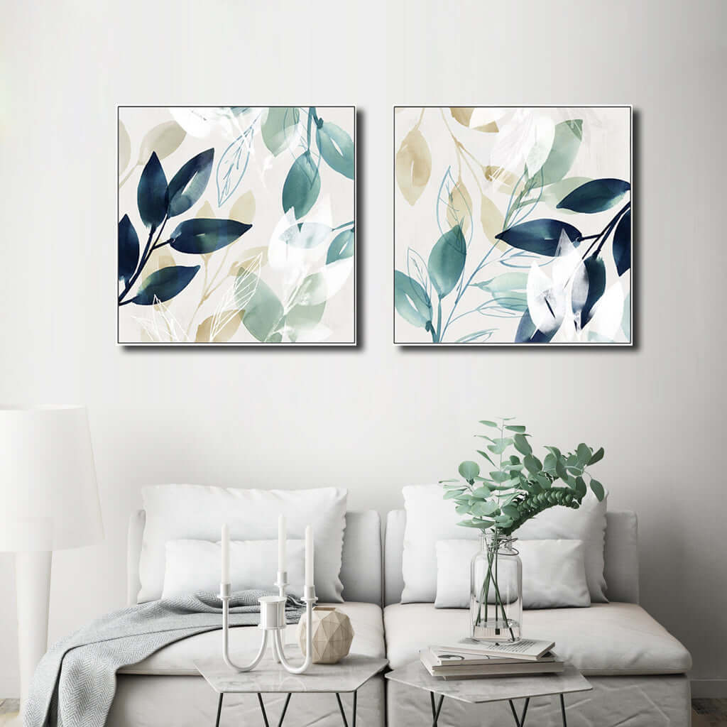 _label_, DSZ Product, feed-cond-new, feed-sl-free shipping, free-shipping, newWall Art 70Cm X 70Cm Watercolour Style Leaves 2 Sets White Frame Canvas - Premium Home & Garden > Wall Art > Posters, Paintings & Prints from Artime ! Shop Online Buy Now at S & D's Value Store Family Business Best Customer Service_label_, DSZ Product, feed-cond-new, feed-sl-free shipping, free-shipping, new