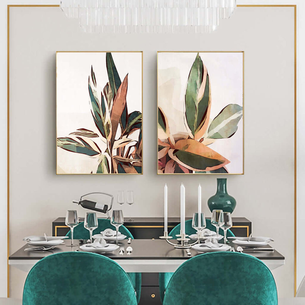 _label_, DSZ Product, feed-cond-new, feed-sl-free shipping, free-shipping, newWall Art 50Cm X 70Cm Botanical Leaves 2 Sets Gold Frame Canvas - Premium Home & Garden > Wall Art > Posters, Paintings & Prints from Artime ! Shop Online Buy Now at S & D's Value Store Family Business Best Customer Service_label_, DSZ Product, feed-cond-new, feed-sl-free shipping, free-shipping, new