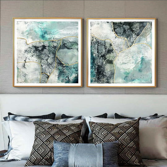 _label_, DSZ Product, feed-cond-new, feed-sl-free shipping, free-shipping, newWall Art 60Cm X 60Cm Marbled Green 2 Sets Gold Frame Canvas - Premium Home & Garden > Decor > Picture Frames from Artime ! Shop Online Buy Now at S & D's Value Store Family Business Best Customer Service_label_, DSZ Product, feed-cond-new, feed-sl-free shipping, free-shipping, new