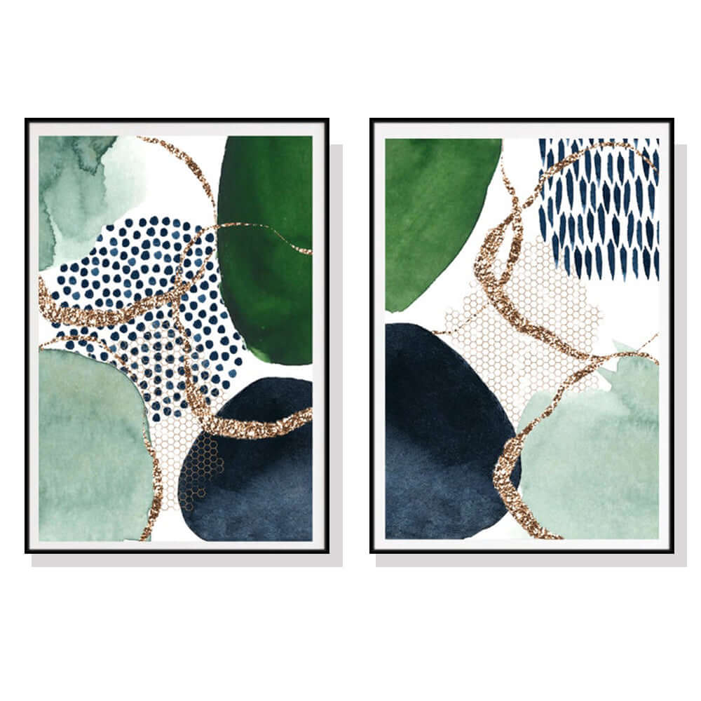 _label_, DSZ Product, feed-cond-new, feed-sl-free shipping, free-shipping, newWall Art 80Cm X 120Cm Abstract Green And Navy 2 Sets Black Frame Canvas - Premium Home & Garden > Wall Art > Posters, Paintings & Prints from Artime ! Shop Online Buy Now at S & D's Value Store Family Business Best Customer Service_label_, DSZ Product, feed-cond-new, feed-sl-free shipping, free-shipping, new