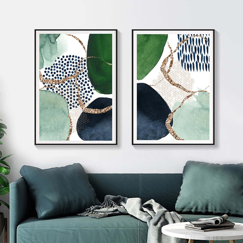 _label_, DSZ Product, feed-cond-new, feed-sl-free shipping, free-shipping, newWall Art 80Cm X 120Cm Abstract Green And Navy 2 Sets Black Frame Canvas - Premium Home & Garden > Wall Art > Posters, Paintings & Prints from Artime ! Shop Online Buy Now at S & D's Value Store Family Business Best Customer Service_label_, DSZ Product, feed-cond-new, feed-sl-free shipping, free-shipping, new