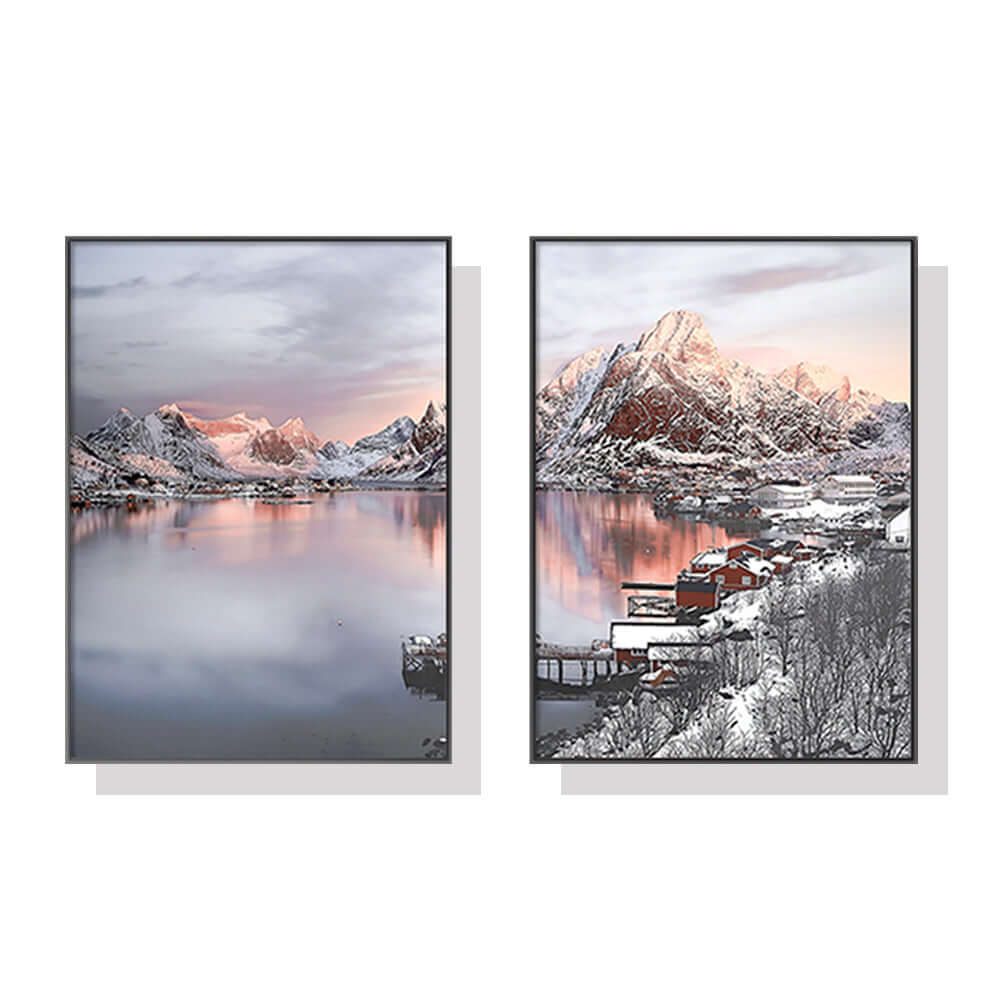 _label_, DSZ Product, feed-cond-new, feed-sl-free shipping, free-shipping, newWall Art 70Cm X 100Cm Nordic Norway 2 Sets Black Frame Canvas - Premium Home & Garden > Wall Art > Posters, Paintings & Prints from Artime ! Shop Online Buy Now at S & D's Value Store Family Business Best Customer Service_label_, DSZ Product, feed-cond-new, feed-sl-free shipping, free-shipping, new