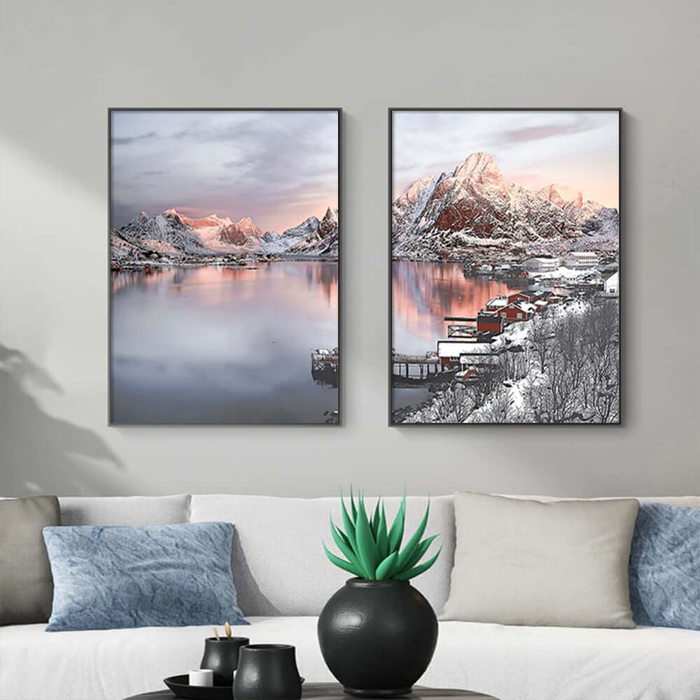 _label_, DSZ Product, feed-cond-new, feed-sl-free shipping, free-shipping, newWall Art 70Cm X 100Cm Nordic Norway 2 Sets Black Frame Canvas - Premium Home & Garden > Wall Art > Posters, Paintings & Prints from Artime ! Shop Online Buy Now at S & D's Value Store Family Business Best Customer Service_label_, DSZ Product, feed-cond-new, feed-sl-free shipping, free-shipping, new