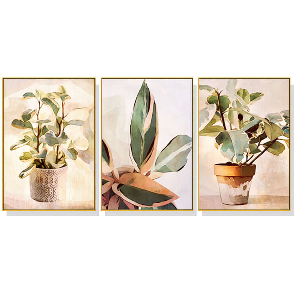 _label_, DSZ Product, feed-cond-new, feed-sl-free shipping, free-shipping, newWall Art 70Cm X 100Cm Botanical Leaves Watercolor Style 3 Sets Gold Frame Canvas - Premium Home & Garden > Wall Art > Posters, Paintings & Prints from Artime ! Shop Online Buy Now at S & D's Value Store Family Business Best Customer Service_label_, DSZ Product, feed-cond-new, feed-sl-free shipping, free-shipping, new