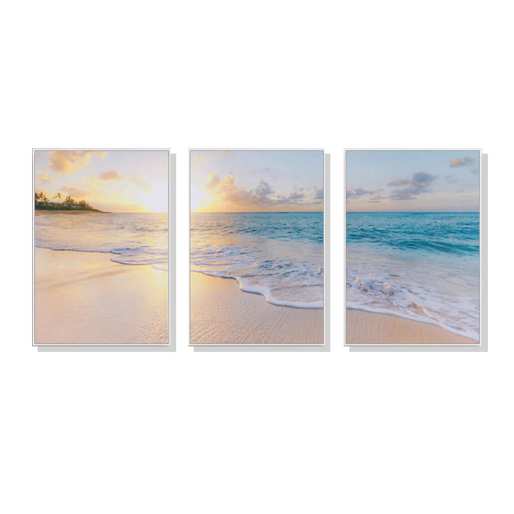 _label_, DSZ Product, feed-cond-new, feed-sl-free shipping, free-shipping, newWall Art 70Cm X 100Cm Ocean And Beach 3 Sets White Frame Canvas - Premium Home & Garden > Hobbies > Arts & Crafts from Artime ! Shop Online Buy Now at S & D's Value Store Family Business Best Customer Service_label_, DSZ Product, feed-cond-new, feed-sl-free shipping, free-shipping, new