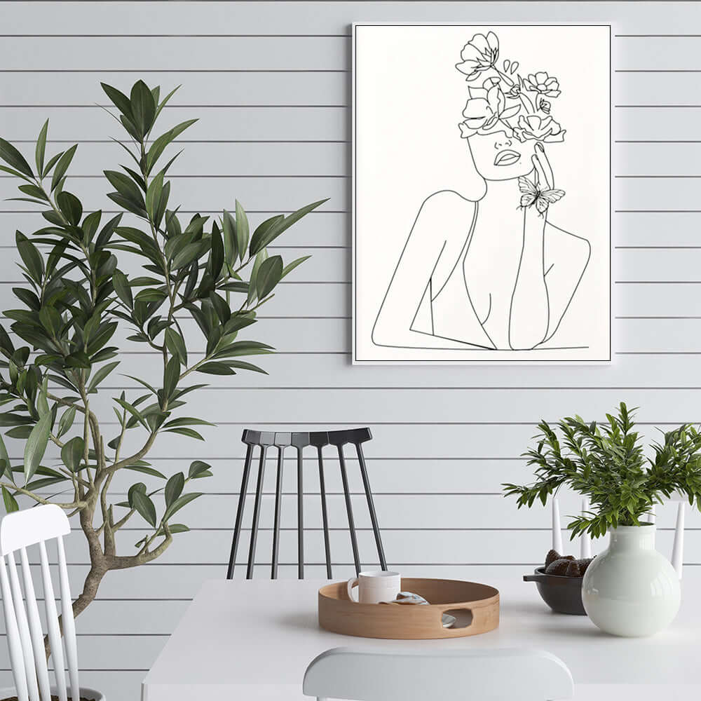 _label_, DSZ Product, feed-cond-new, feed-sl-free shipping, free-shipping, newWall Art 60Cm X 90Cm Line Art Girl White Frame Canvas - Premium Home & Garden > Wall Art > Posters, Paintings & Prints from Artime ! Shop Online Buy Now at S & D's Value Store Family Business Best Customer Service_label_, DSZ Product, feed-cond-new, feed-sl-free shipping, free-shipping, new