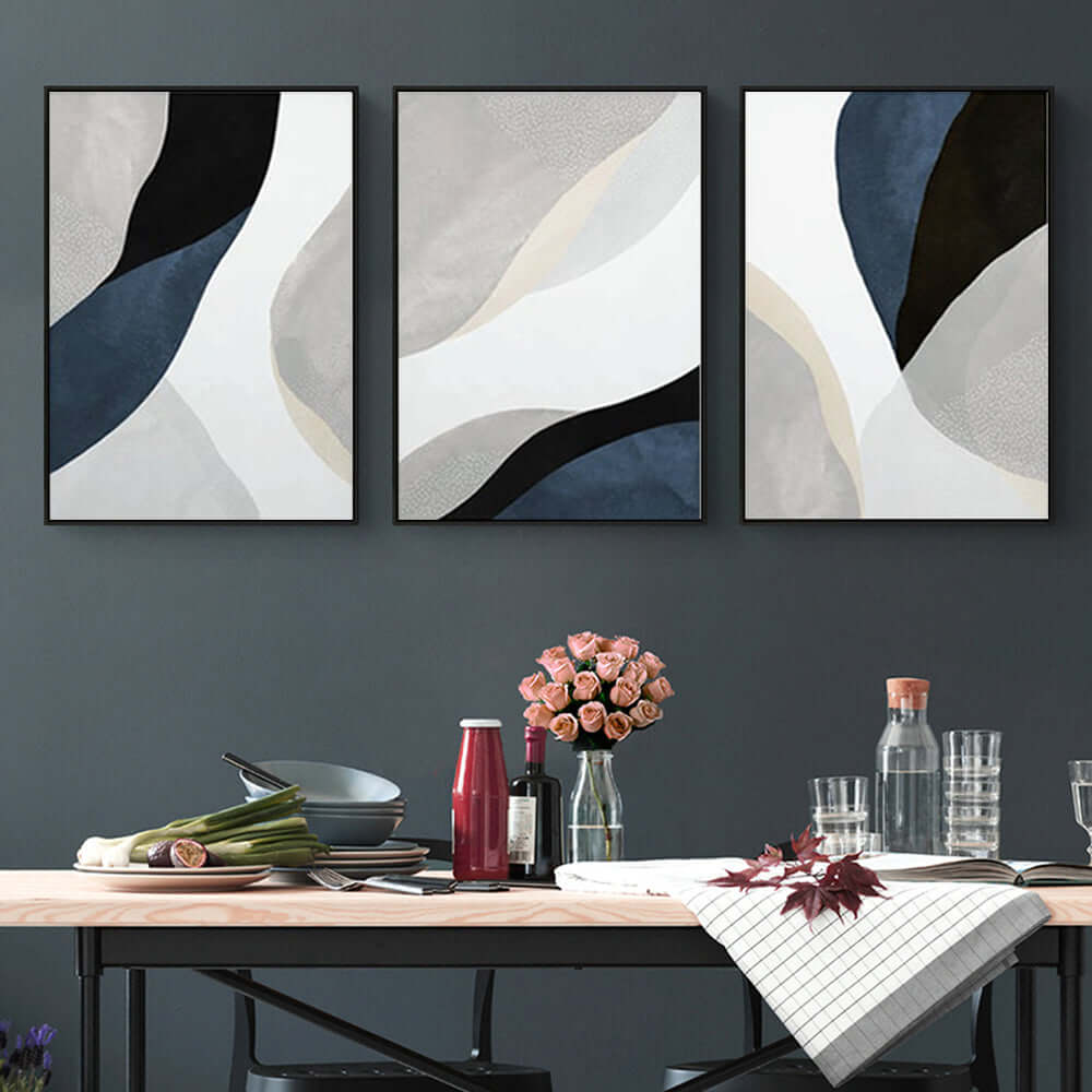 _label_, DSZ Product, feed-cond-new, feed-sl-free shipping, free-shipping, newWall Art 80Cm X 120Cm Abstract Navy Blue 3 Sets Black Frame Canvas - Premium Home & Garden > Wall Art > Posters, Paintings & Prints from Artime ! Shop Online Buy Now at S & D's Value Store Family Business Best Customer Service_label_, DSZ Product, feed-cond-new, feed-sl-free shipping, free-shipping, new