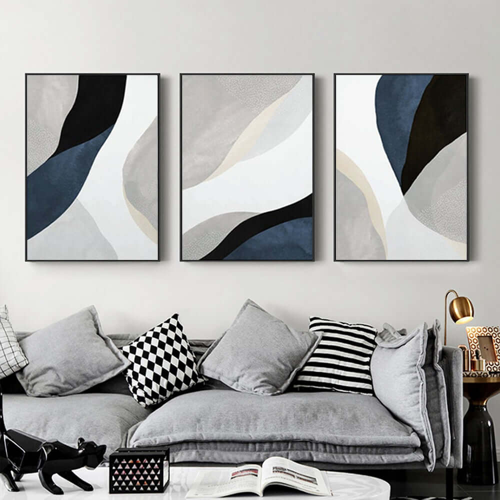 _label_, DSZ Product, feed-cond-new, feed-sl-free shipping, free-shipping, newWall Art 80Cm X 120Cm Abstract Navy Blue 3 Sets Black Frame Canvas - Premium Home & Garden > Wall Art > Posters, Paintings & Prints from Artime ! Shop Online Buy Now at S & D's Value Store Family Business Best Customer Service_label_, DSZ Product, feed-cond-new, feed-sl-free shipping, free-shipping, new