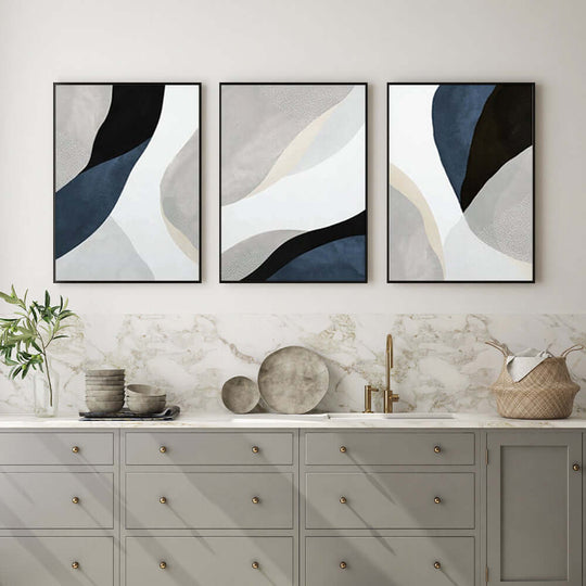 _label_, DSZ Product, feed-cond-new, feed-sl-free shipping, free-shipping, newWall Art 80Cm X 120Cm Abstract Navy Blue 3 Sets Black Frame Canvas - Premium Home & Garden > Wall Art > Posters, Paintings & Prints from Artime ! Shop Online Buy Now at S & D's Value Store Family Business Best Customer Service_label_, DSZ Product, feed-cond-new, feed-sl-free shipping, free-shipping, new