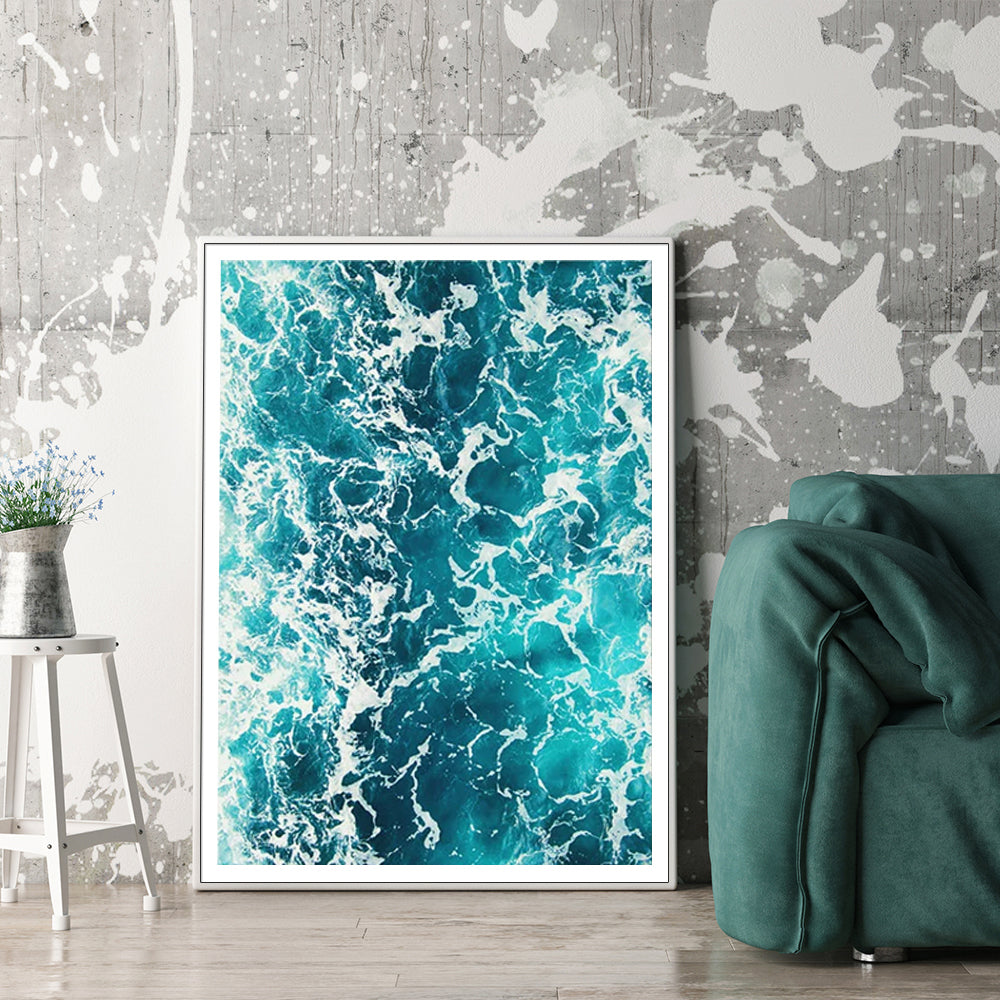 _label_, DSZ Product, feed-cond-new, feed-sl-free shipping, free-shipping, newWall Art 60Cm X 90Cm Blue Ocean White Frame Canvas - Premium Home & Garden > Hobbies > Arts & Crafts from Artime ! Shop Online Buy Now at S & D's Value Store Family Business Best Customer Service_label_, DSZ Product, feed-cond-new, feed-sl-free shipping, free-shipping, new