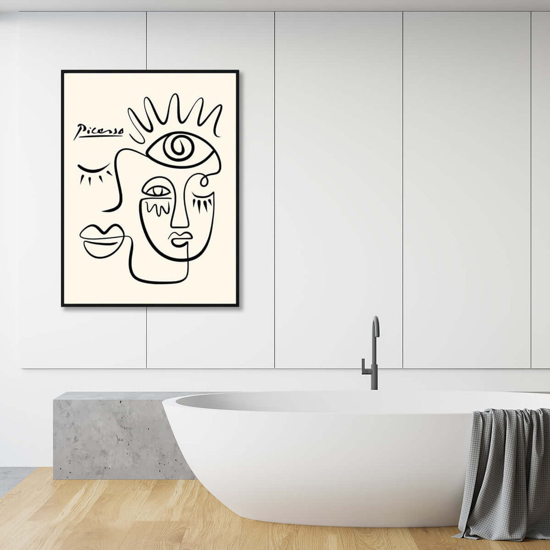 _label_, DSZ Product, feed-cond-new, feed-sl-free shipping, free-shipping, newWall Art 40Cm X 60Cm Line Art By Pablo Picasso Black Frame Canvas - Premium Home & Garden > Wall Art > Posters, Paintings & Prints from Artime ! Shop Online Buy Now at S & D's Value Store Family Business Best Customer Service_label_, DSZ Product, feed-cond-new, feed-sl-free shipping, free-shipping, new