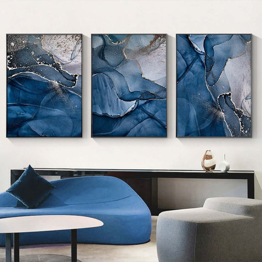 _label_, DSZ Product, feed-cond-new, feed-sl-free shipping, free-shipping, newWall Art 80Cm X 120Cm Blue Gold Marble 3 Sets Black Frame Canvas - Premium Home & Garden > Decor > Picture Frames from Artime ! Shop Online Buy Now at S & D's Value Store Family Business Best Customer Service_label_, DSZ Product, feed-cond-new, feed-sl-free shipping, free-shipping, new